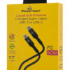 POWERTECH καλώδιο USB-C PTR-0163, σιλικόνης, 60W, 480Mbps, 1m, μαύρο