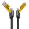 POWERTECH καλώδιο USB-C/USB σε USB-C/Lightning PTR-0164, 65W, 480Mbps, 1m, μαύρο