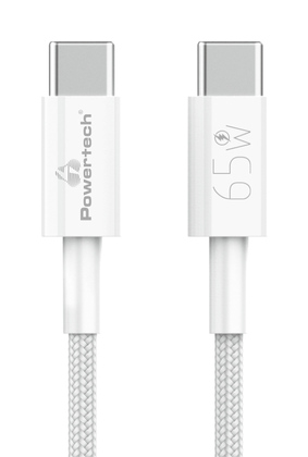POWERTECH καλώδιο USB-C PTR-0181, 65W, 480Mbps, 1m, λευκό