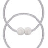 ROXXANI δέστρα κουρτίνας RXN-0024, μαγνητική, 43cm, γκρι, 2τμχ