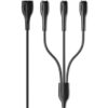 USAMS καλώδιο USB σε USB-C/Lightning/Micro USB US-SJ374, 10W, 1m, μαύρο