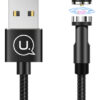 USAMS καλώδιο USB σε lightning US-SJ472, μαγνητικό, 2.1A, 1m, μαύρο