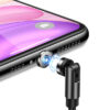 USAMS καλώδιο USB σε lightning US-SJ472, μαγνητικό, 2.1A, 1m, μαύρο