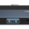 USAMS USB hub US-SJ491 με card reader, 2x θυρών, 5Gbps, 60W, USB-C, γκρι