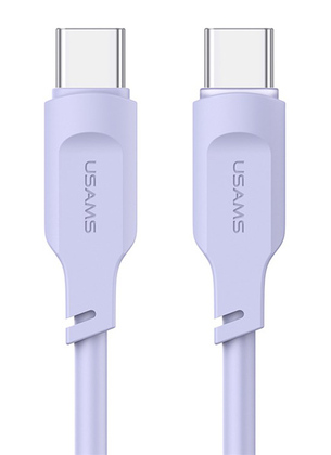 USAMS καλώδιο USB-C σε USB-C US-SJ567, 100W PD, 1.2m, μωβ
