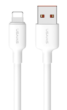 USAMS καλώδιο Lightning σε USB US-SJ604, 2.4A, 1m, λευκό