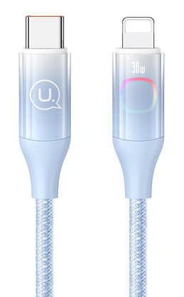 USAMS καλώδιο Lightning σε USB-C US-SJ638, 30W PD, 1.2m, μπλε