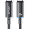 USAMS καλώδιο USB-C σε USB-C US-SJ660, 100W, 480Mbps, 1.2m, μαύρο
