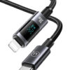 USAMS καλώδιο Lightning σε USB-C US-SJ672, 30W, 480Mbps, 1.2m, μαύρο