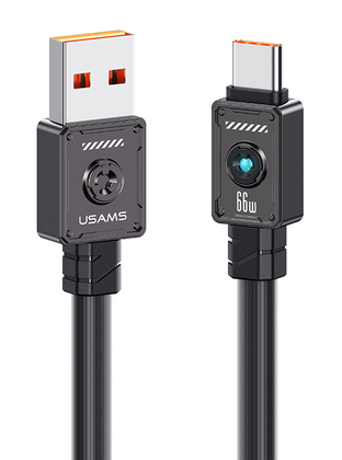 USAMS καλώδιο USB-C σε USB US-SJ686, 66W, 480Mbps, 1.2m, μαύρο