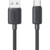 USAMS καλώδιο USB-C σε USB US-SJ688, 3A, 480Mbps, 1m, μαύρο