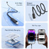 USAMS καλώδιο Lightning σε USB US-SJ689, 2.4A, 480Mbps, 1m, λευκό