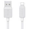 USAMS καλώδιο Lightning σε USB US-SJ689, 2.4A, 480Mbps, 1m, λευκό