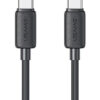 USAMS καλώδιο USB-C σε USB-C US-SJ691, 60W, 480Mbps, 1m, μαύρο