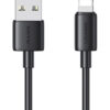 USAMS καλώδιο Lightning σε USB US-SJ709, 2.4A, 480Mbps, 1m, μαύρο