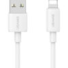 USAMS καλώδιο Lightning σε USB US-SJ709, 2.4A, 480Mbps, 1m, λευκό