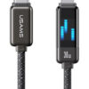 USAMS καλώδιο Lightning σε USB-C SJ743, 30W, 480Mbps, 1.2m, μαύρο