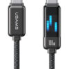 USAMS καλώδιο USB-C SJ744, 100W, 480Mbps, 1.2m, μαύρο