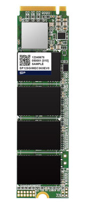 SILICON POWER industrial SSD NVMe PCIe Gen3x4 M.2 2280 MEC3K0E, 128GB, 2.600/2.000MBps, 3D TLC, -20~75 °C