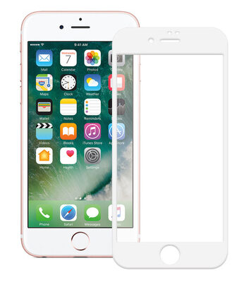 POWERTECH Tempered Glass 5D Full Glue για iPhone 8, White