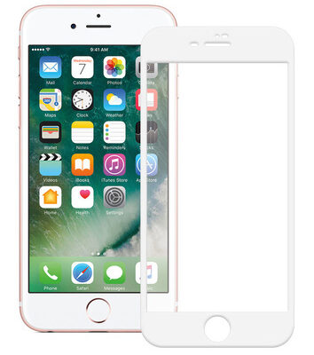 POWERTECH Tempered Glass 5D Full Glue για iPhone 8 Plus, λευκό