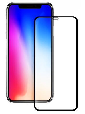 POWERTECH Tempered Glass 5D Full Glue για iPhone XS, Black