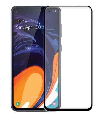 POWERTECH Tempered Glass 5D Full Glue, Samsung A60 2019, μαύρο
