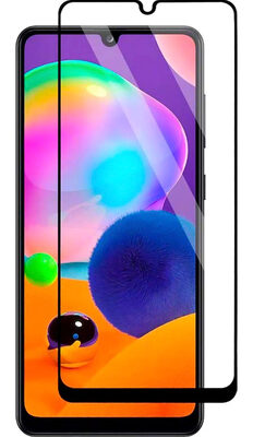 POWERTECH tempered glass 5D TGC-0473, Samsung A31, full glue, μαύρο