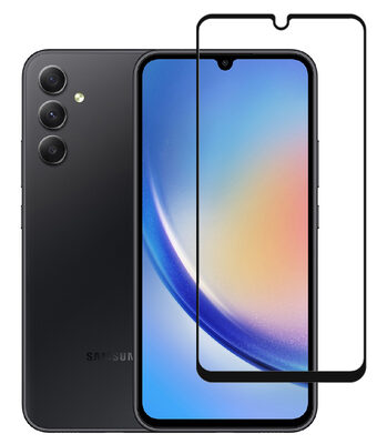 POWERTECH tempered glass 5D TGC-0638, Samsung A34 5G, full glue, μαύρο