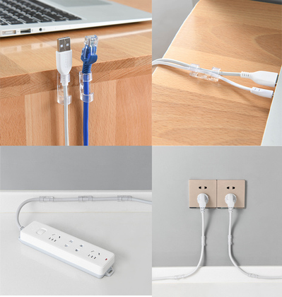 POWERTECH οργανωτής καλωδίων TIES-031, 3.3x1.3x1.2cm, διαφανές, 12τμχ