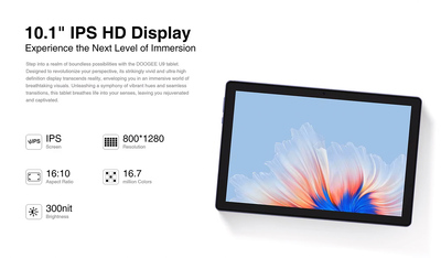 DOOGEE tablet U9, 10.1", 3/64GB, Android 13, 5060mAh, γκρι