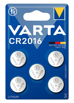 VARTA μπαταρία λιθίου CR2016, 3V, 5τμχ