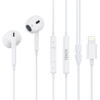 YISON earphones με μικρόφωνο X7, Lightning σύνδεση, Φ14mm, 1.2m, λευκά