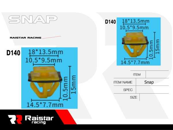 Σετ συνδετήρες αυτοκινήτου - 10pcs - R-F16101-22 - 180866