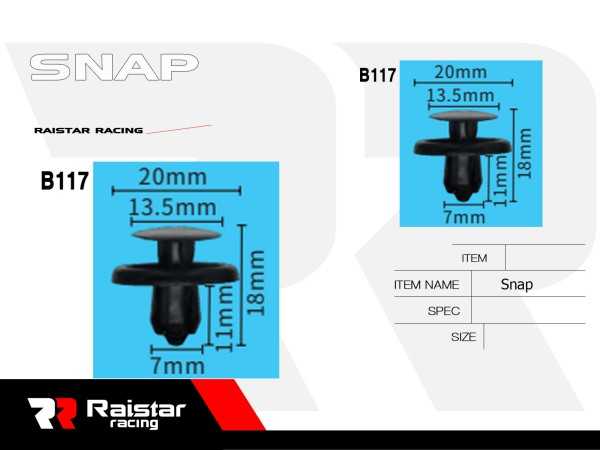 Σετ συνδετήρες αυτοκινήτου - 10pcs - R-F16101-18 - 180860