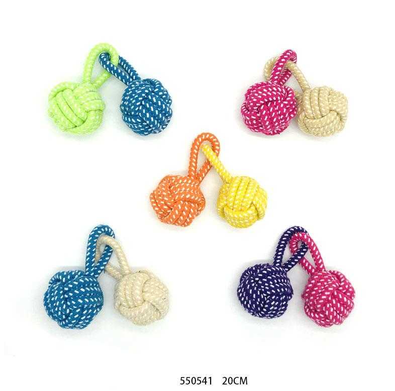 Παιχνίδι σκύλου σχοινί με μπάλες - 20cm - 12pcs - 550541