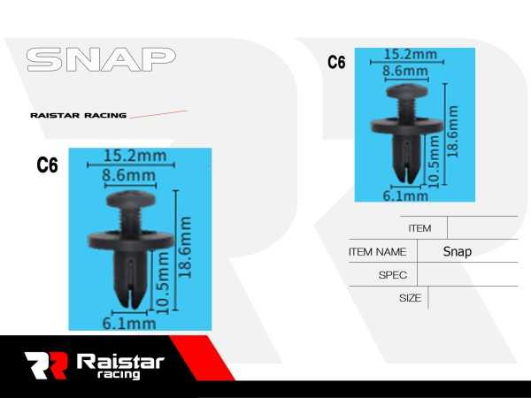 Σετ συνδετήρες αυτοκινήτου - 10pcs - R-F16101-06 - 180863