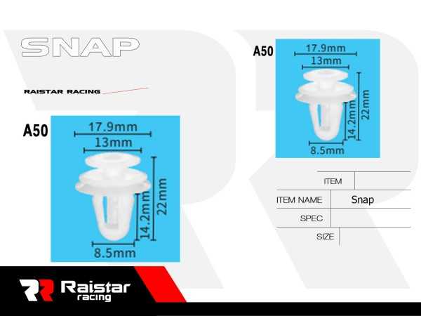 Σετ συνδετήρες αυτοκινήτου - 10pcs - R-F16101-03 - 180853