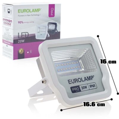 Προβολέας LED Λευκό IP65 20W 3000K