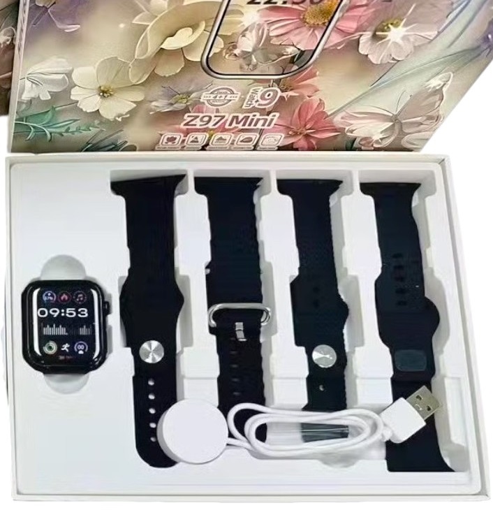 Σετ Smartwatch με 4 λουράκια - Z97 Mini - 064748 - Black