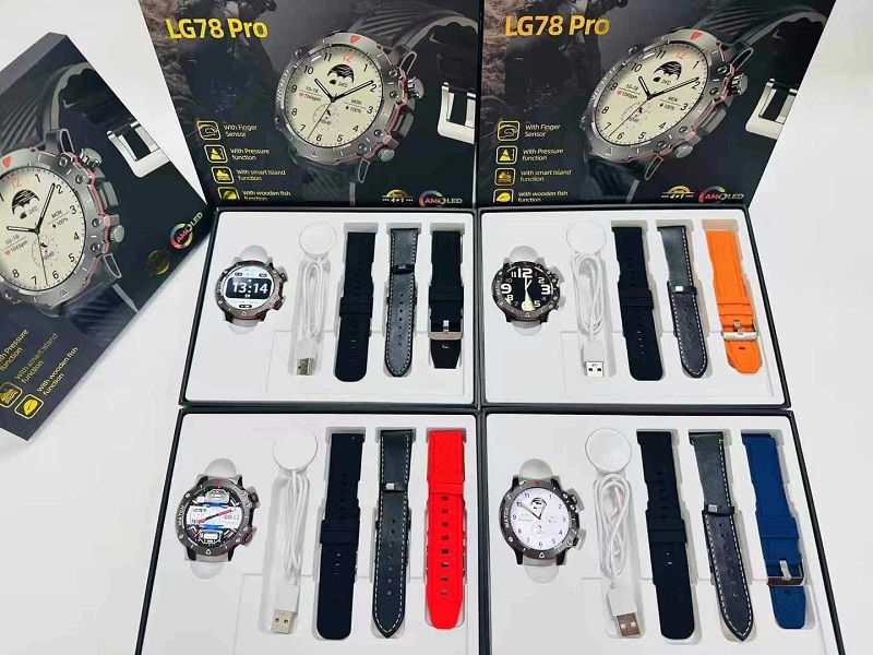Σετ Smartwatch με 3 λουράκια - LG78 Pro - 064878 - Orange