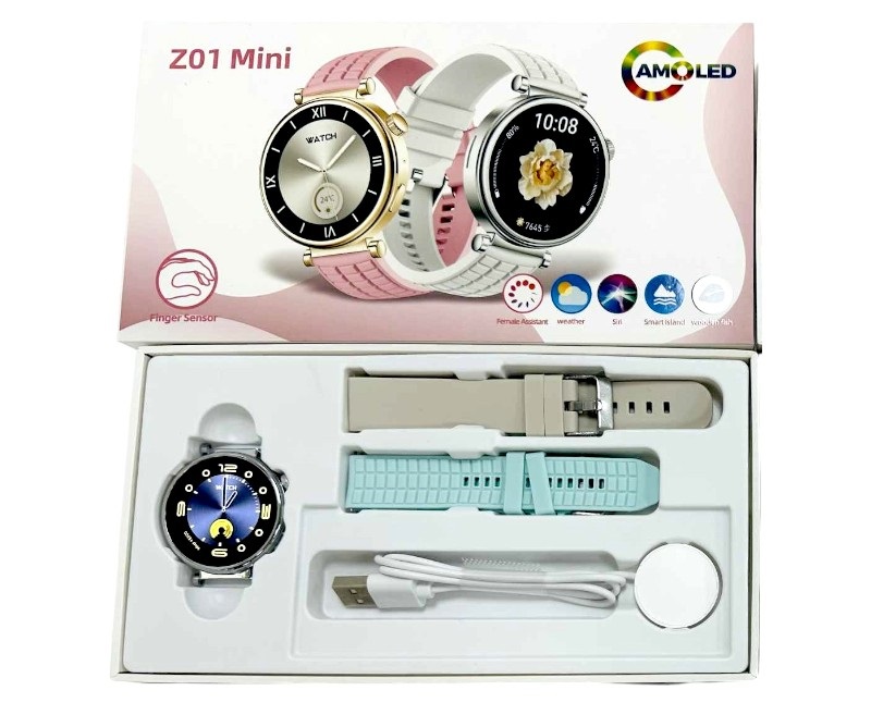 Σετ Smartwatch με 2 λουράκια - Z01 Mini - 064953 - Blue