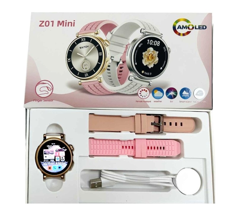 Σετ Smartwatch με 2 λουράκια - Z01 Mini - 064953 - Pink