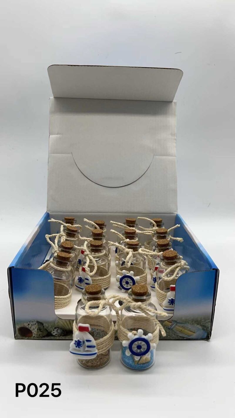 Διακοσμητικό Souvenir - Μπουκαλάκι με κοχύλια - 20pcs - 251728