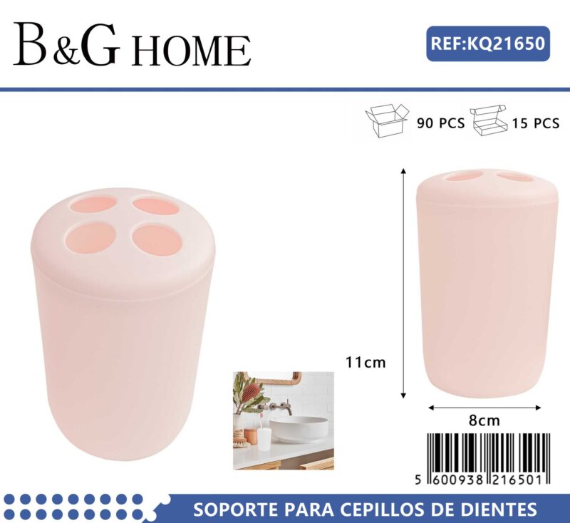 Θήκη οδοντόβουρτσας πλαστική - Light Pink - 21650