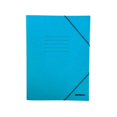 Μπλέ Ανοιχτό Ντοσιέ Χάρτινο Premium με Λάστιχο 25x35cm