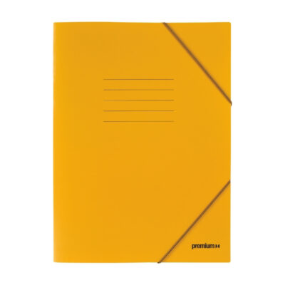 Premium Ντοσιέ Χάρτινο με Λάστιχο 25x35cm Κίτρινο