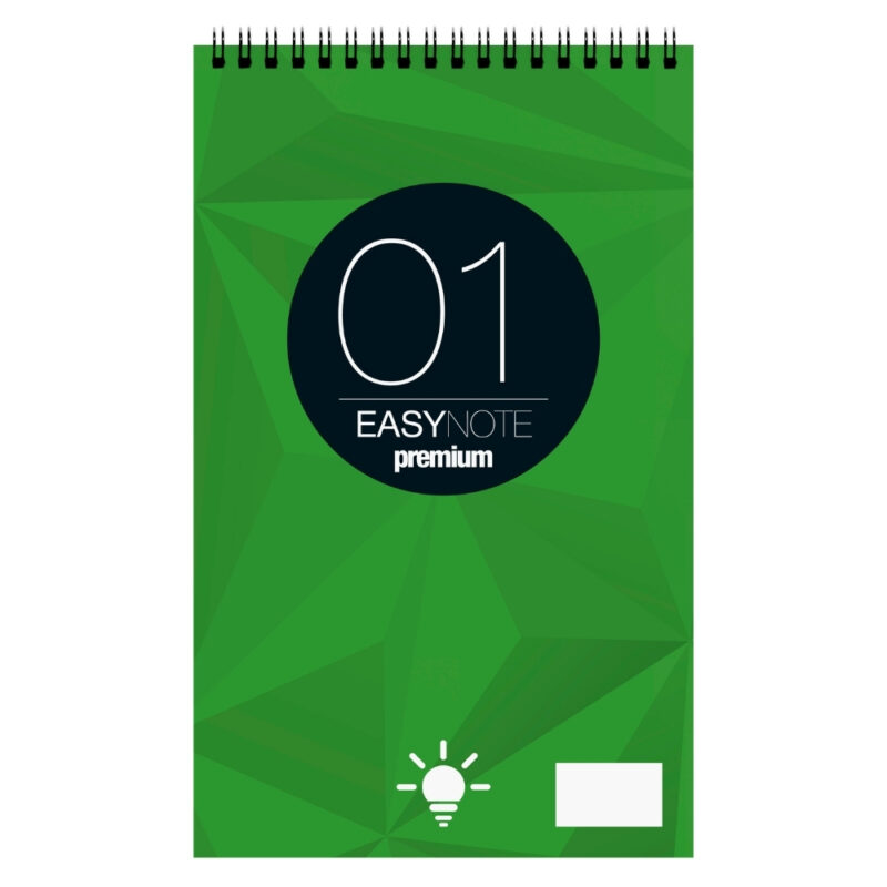 Easy Notes Μπλοκ Σπιράλ Αρίγωτο No1 60gsm 8x13cm