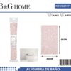 Αντιολισθητικό πατάκι μπάνιου - M0826 - 36x66cm - Light Pink - 21071