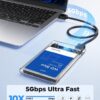 ORICO θήκη για 2.5" SATA HDD/SSD 2139U3, 5Gbps, διάφανη